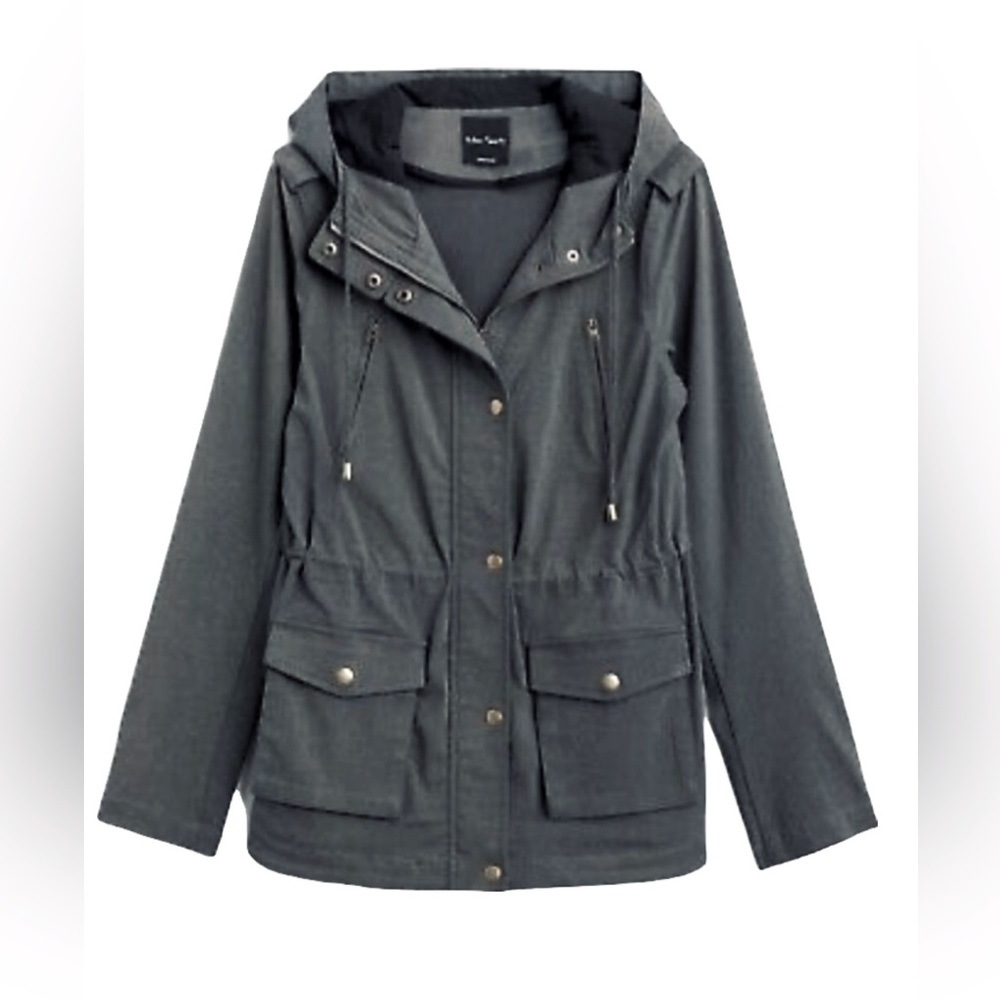 Eden Society Hooded Cargo Jacket Color Dark Gray/Charcoal Excellent Condition